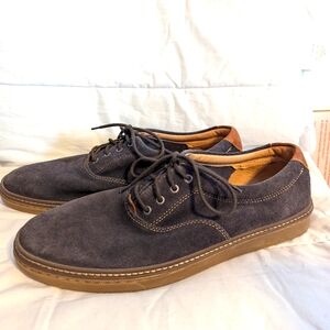 Men's J&M Johnston & Murphy Suede and Leather Navy Oxfords Size 12